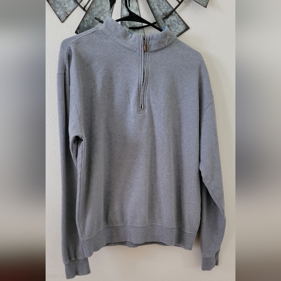 Peter Millar 100 cotton gray Men's pullover sweater size Medium . - Picture 2 of 13